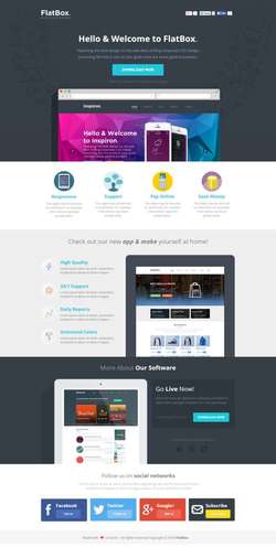 FlatBox - Pagewiz Startup Landing Page Template