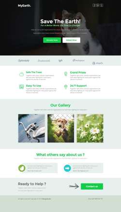 MyEarth - Nonprofit Pagewiz Landing Page Template