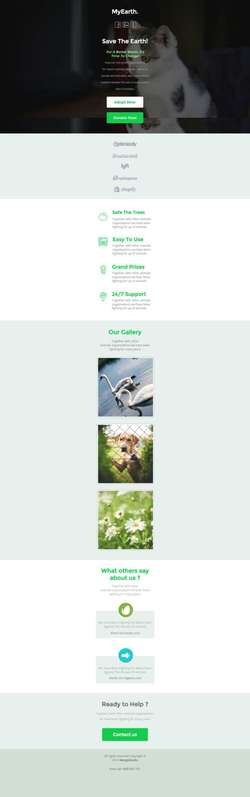 MyEarth - Nonprofit Pagewiz Landing Page Template