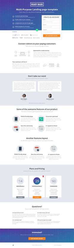 PageWiz Multi-Purpose Landing Template - Readymade