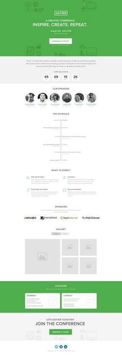 Pagewiz Event Conference Meetup Template - Gather