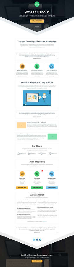 Pagewiz Multi-Purpose Landing Page Template UpFold