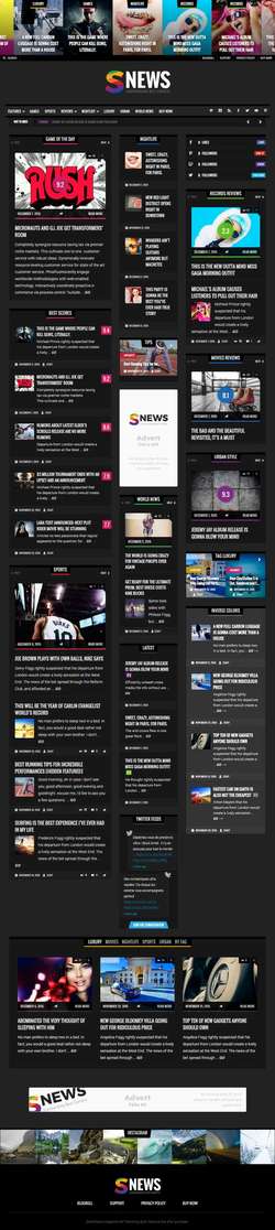 SNEWS - Eye - catching Magazine - Reviews - Newspaper WordPress Theme