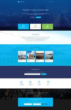 Travel landing page for pagewiz