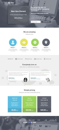 Visio - Pagewiz Landing Page Template