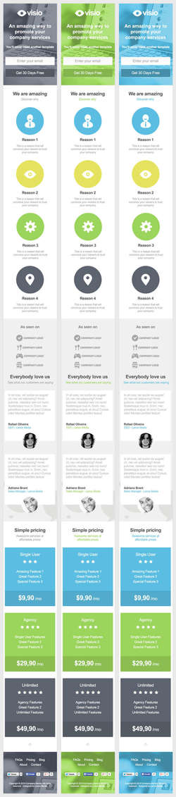 Visio - Pagewiz Landing Page Template