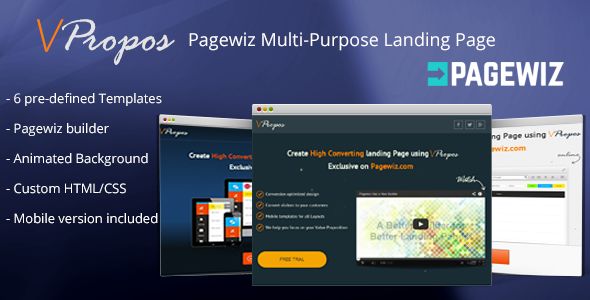 VPropos by CreativeSpeed (landing page template for PageWiz)