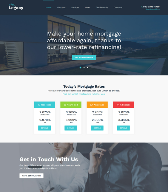WordPress Themes For Loan And Mortgage Companies