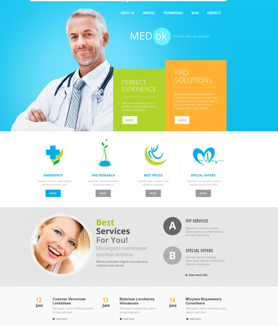 medical joomla templates services