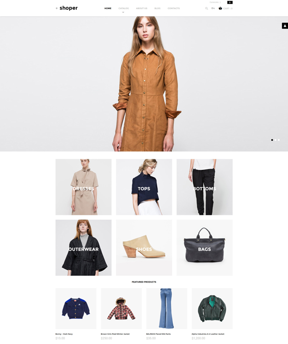 shoper clothing shoes accessories virtuemart themes