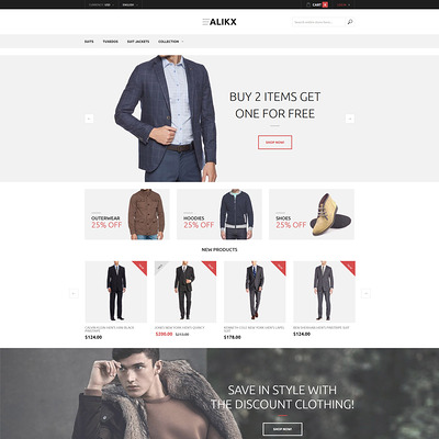 ALIKX Magento Theme (Magento theme for mens and womens clothing) Item Picture