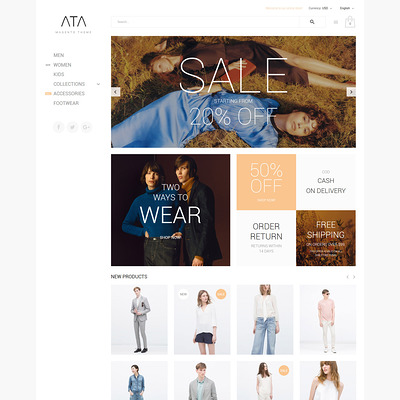 ATA (Magento theme for mens and womens clothing) Item Picture