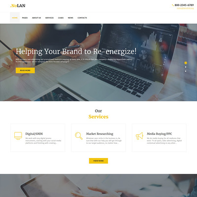 Advertising Agency Responsive WordPress Theme (WordPress theme for advertising agencies) Item Picture