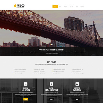 Advertising Agency Responsive WordPress Theme (WordPress theme for advertising agencies) Item Picture