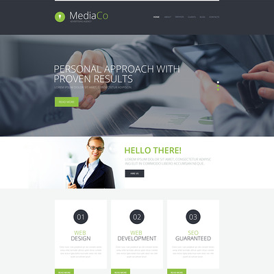 Advertising Agency WordPress Theme (WordPress theme for advertising agencies) Item Picture