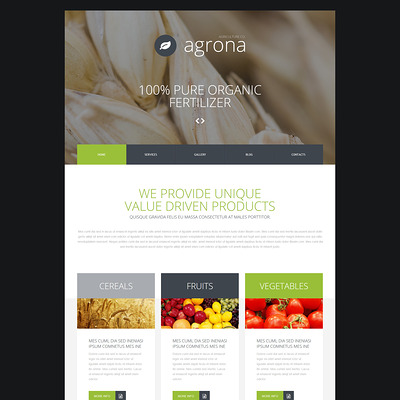 Agriculture Company Joomla Template (Joomla theme for agriculture and farms) Item Picture