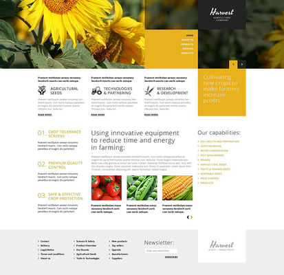 Agriculture Company WordPress Theme (farming and agricultural WordPress theme) Screenshot