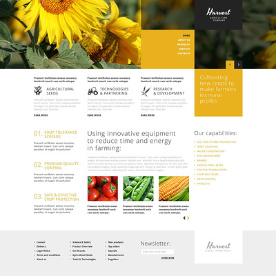 Agriculture Company WordPress Theme (farming and agricultural WordPress theme) Item Picture