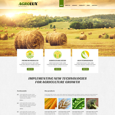 Agriculture Responsive Joomla Template (Joomla theme for agriculture and farms) Item Picture