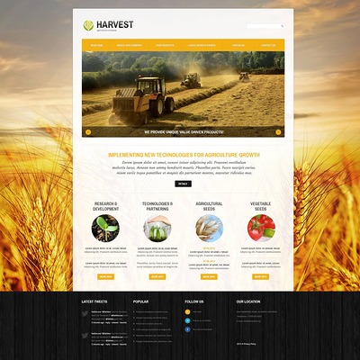Agriculture Responsive Joomla Template (Joomla theme for agriculture and farms) Item Picture