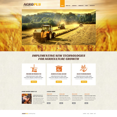 Agriculture Responsive Joomla Template (Joomla theme for agriculture and farms) Item Picture