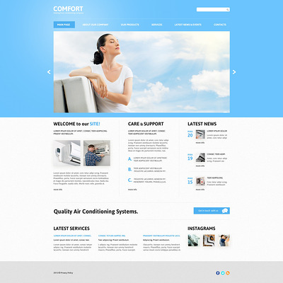Air Conditioning Responsive Joomla Template (Joomla template for construction companies) Item Picture