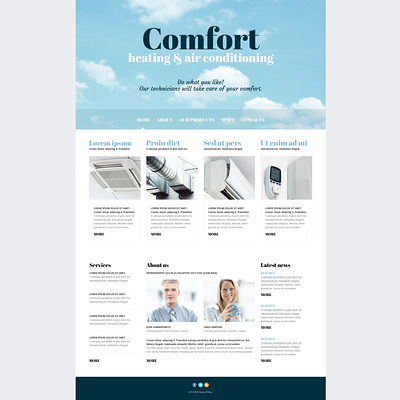 Air Conditioning Responsive Joomla Template (Joomla template for construction companies) Item Picture