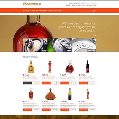 Alcohol for Your Party Magento Theme (Magento theme for selling beer, wine, and liquor) Item Picture
