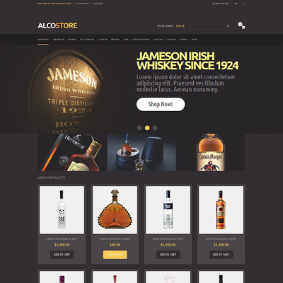 Alcoholic Beverages Magento Theme (Magento theme for selling beer, wine, and liquor) Item Picture