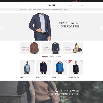 Alikx PrestaShop Theme (PrestaShop theme for mens clothing) Item Picture