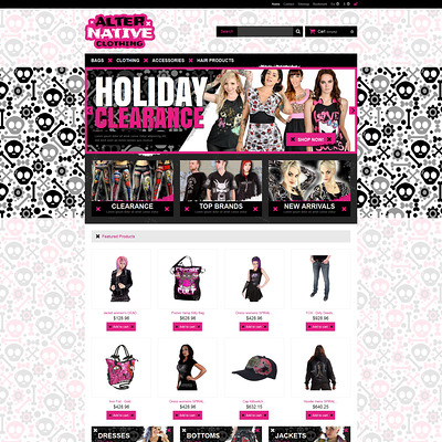 Alternative Clothing Store PrestaShop Theme (PrestaShop theme for womens clothing) Item Picture