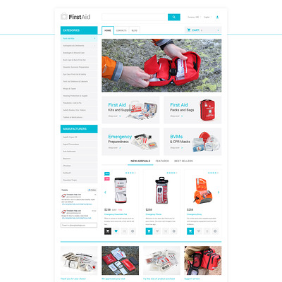 Ambulance Responsive OpenCart Template (OpenCart theme for health and medical stores) Item Picture