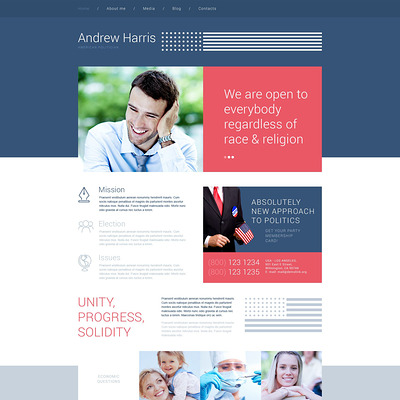 American Politician WordPress Theme (WordPress theme for politics) Item Picture