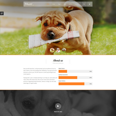 Animals Pets Joomla Template (Joomla template for websites about pets and animals) Item Picture