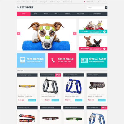 Animals Pets OpenCart Template (OpenCart themes for pets and animals) Item Picture