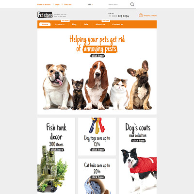Animals Pets Shopify Theme (Shopify theme for animals and pets) Item Picture