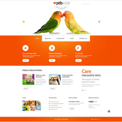 Animals & Pets Responsive Joomla Template (Joomla template for websites about pets and animals) Item Picture