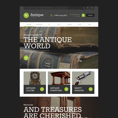 Antique Store OpenCart Template (OpenCart theme for antique stores) Item Picture
