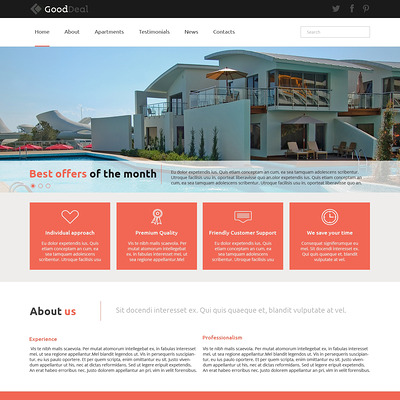 Apartments for Rent Joomla Template (Joomla theme for real estate) Item Picture