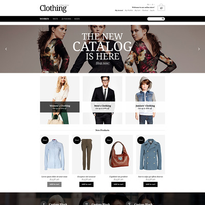 Apparel Responsive Magento Theme (Magento theme for mens and womens clothing) Item Picture