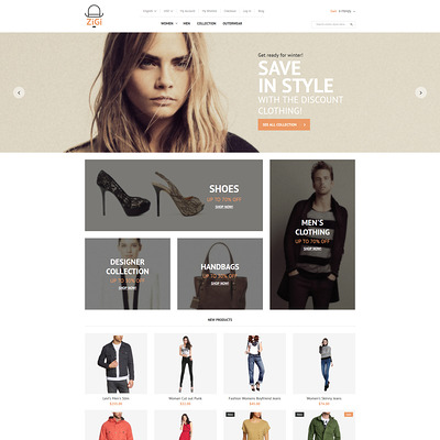 Apparel Responsive Magento Theme (Magento theme for mens and womens clothing) Item Picture