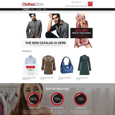 Apparel Responsive Magento Theme (Magento theme for mens and womens clothing) Item Picture