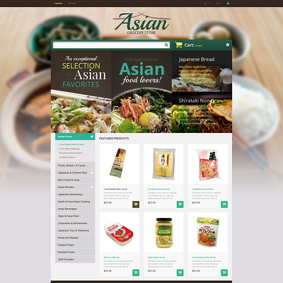 Asian Grocery Store PrestaShop Theme (PrestaShop theme for food stores) Item Picture