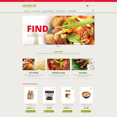 Asian Grocery Store PrestaShop Theme (PrestaShop theme for food stores) Item Picture