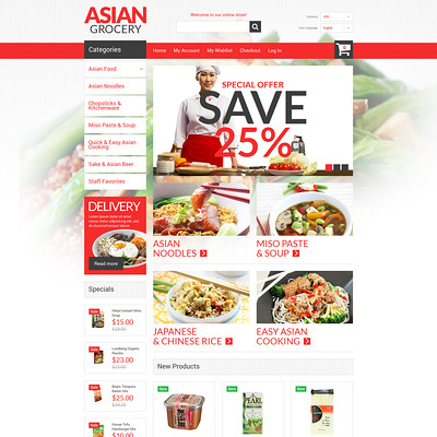 Asian Specialties Magento Theme (Magento theme for selling food and spices) Item Picture