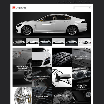Auto Parts Responsive WordPress Theme (WordPress theme for car, vehicle, and automotive websites) Item Picture