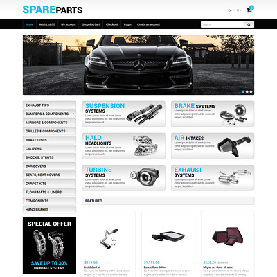 Auto Store OpenCart Template (OpenCart theme for automotive, car, and vehicle stores) Item Picture