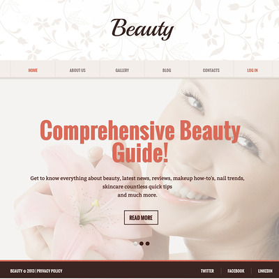 Beauty Salon Responsive Joomla Template (Joomla template for spas and beauty salons) Item Picture