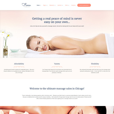Beauty Spa & Massage Salon Responsive WordPress Theme (WordPress theme for hair and beauty salons and spas) Item Picture