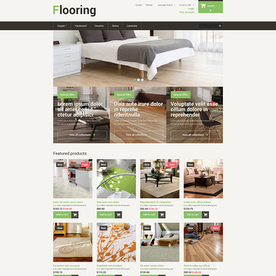 Best Flooring PrestaShop Theme (PrestaShop theme for wood and tile flooring stores) Item Picture